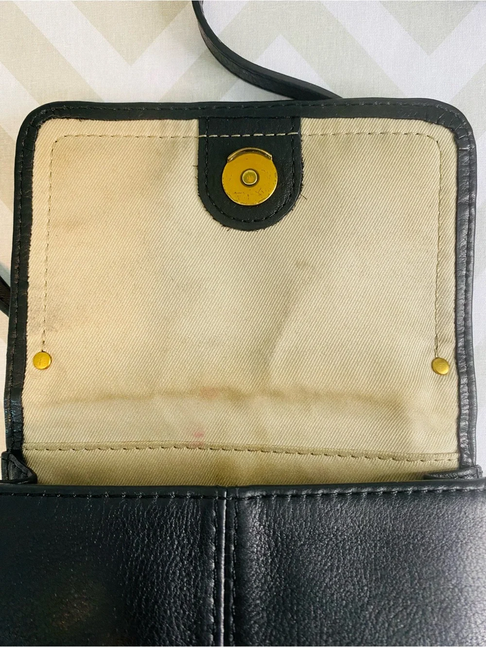 American Leather Co. Black Leather Crossbody Bag